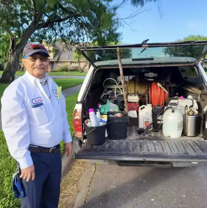 man in front of truck